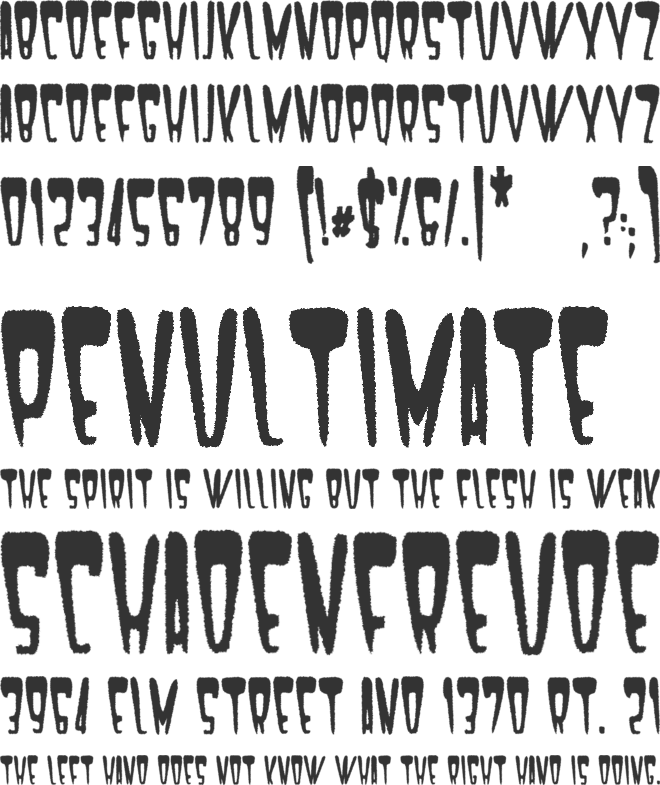 Satan 1981 font preview