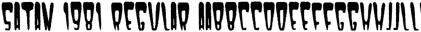 Satan 1981 Regular font