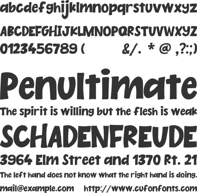 The Chery Moya font preview