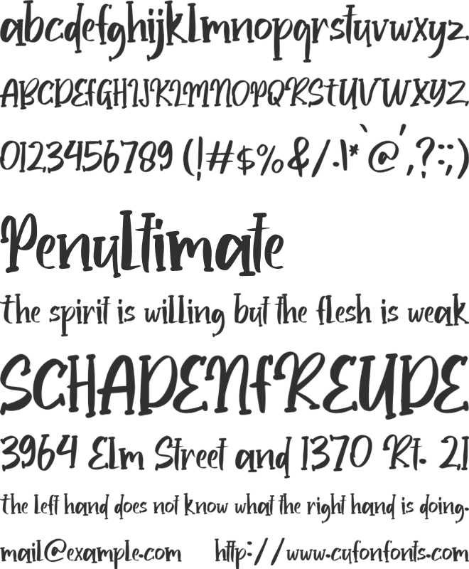 Happy Bright font preview