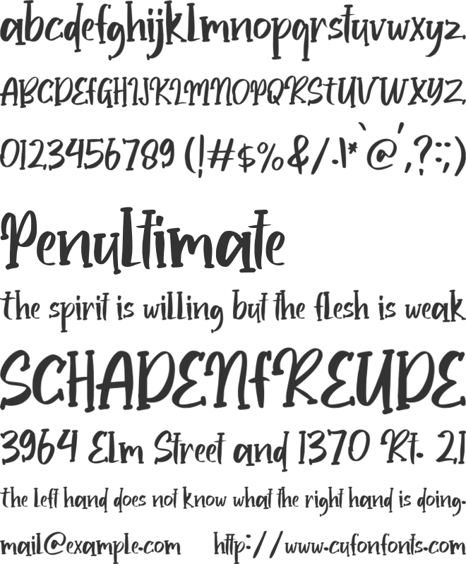 Happy Bright font preview