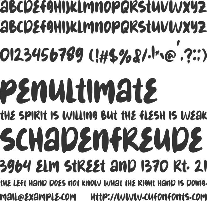 Dreary Broken font preview