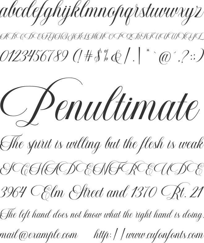 Nathalia font preview