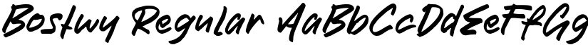 Bostwy font download