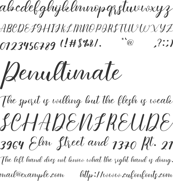 hello sweetheart font preview