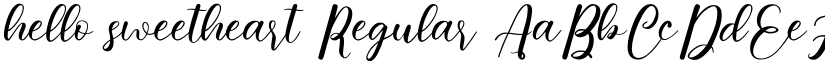 hello sweetheart Regular font