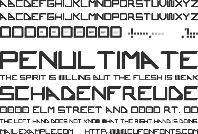 Ustura font preview