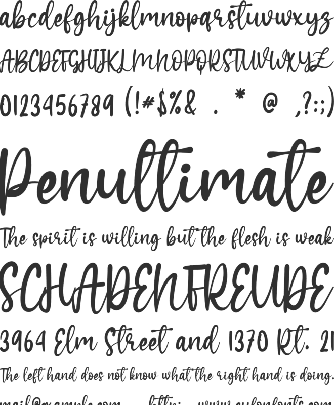 Baby Child font preview