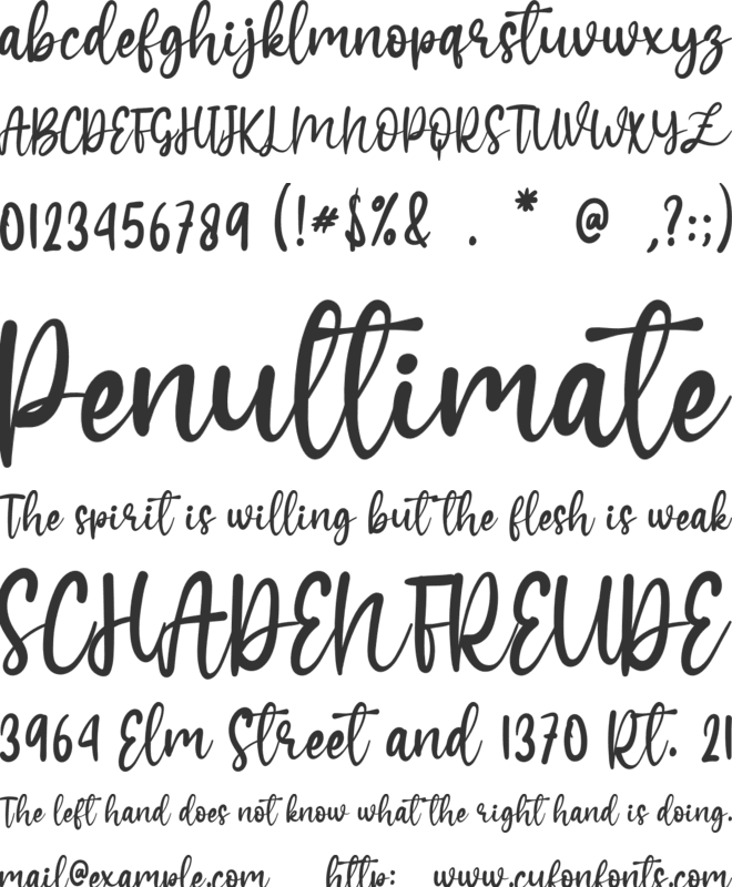 Baby Child font preview