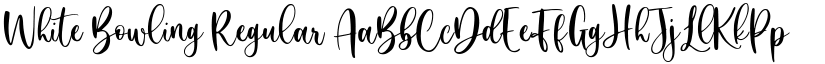 White Bowling font download