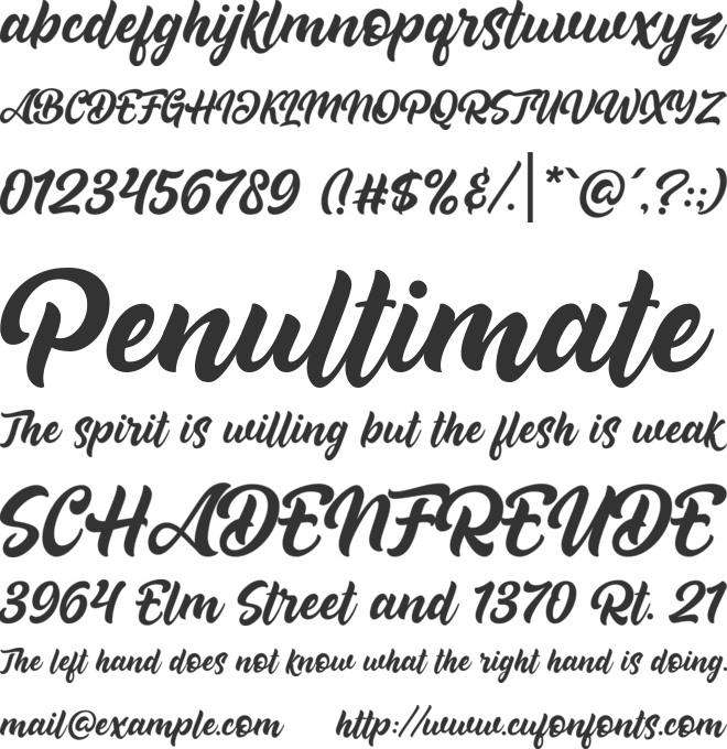 Dakiens font preview