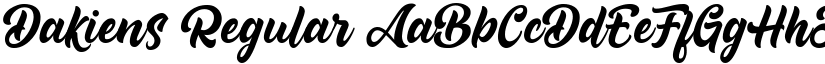 Dakiens Regular font