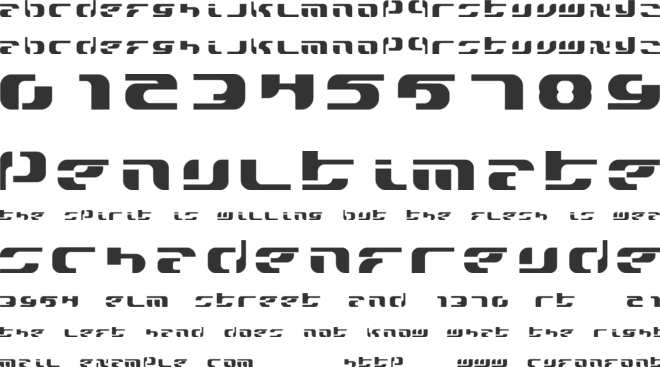 Widzeniea font preview