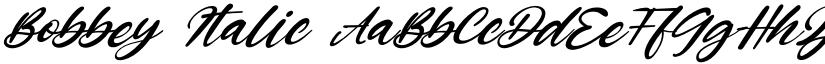 Bobbey Italic font