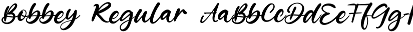 Bobbey Regular font
