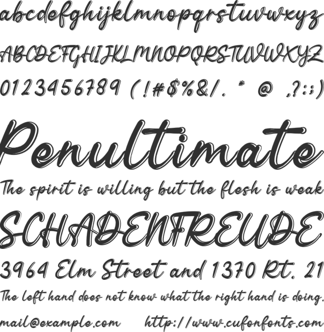 Beautiful Scenery font preview