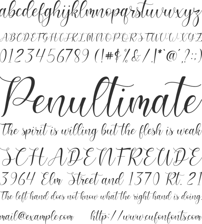 Gilbertho font preview