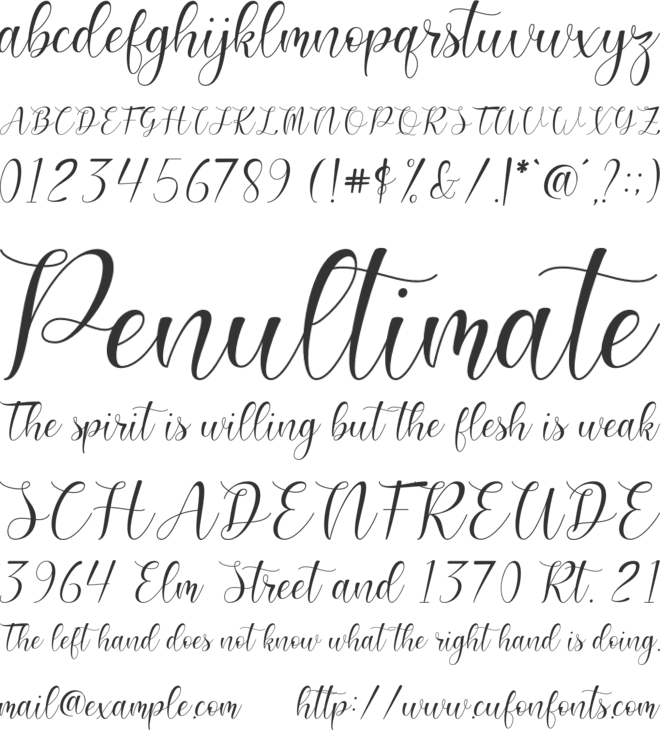 Gilbertho font preview