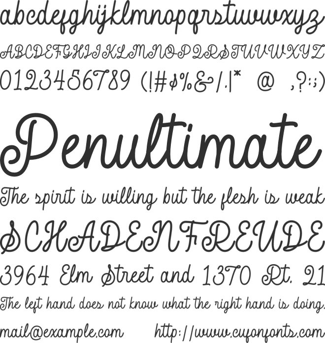 Sunday Land font preview