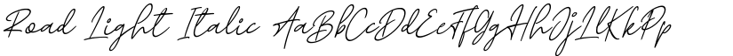 Road Light Italic font