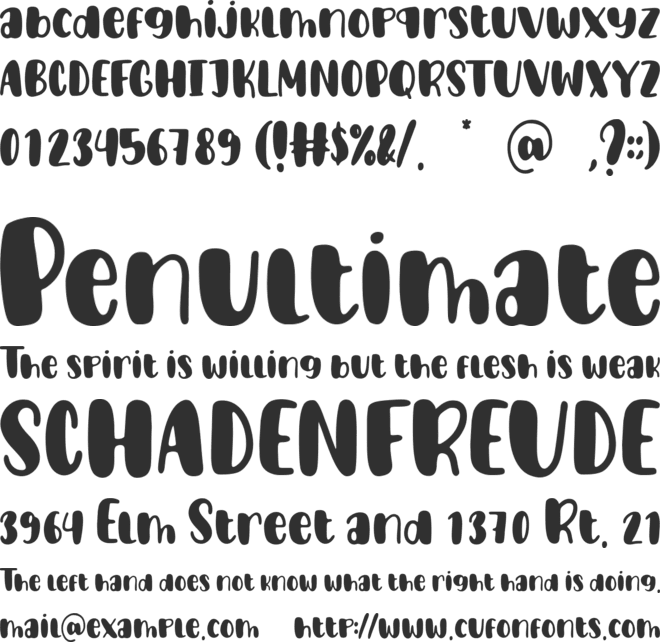 Little Cupcakes font preview