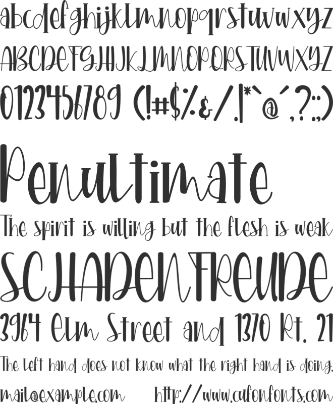 Delight day font preview