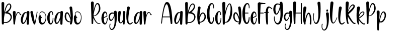 Bravocado Regular font