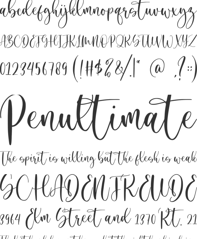 September Twilight font preview