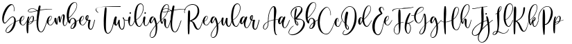 September Twilight Regular font