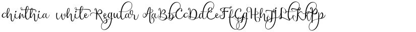 chinthia white Regular font