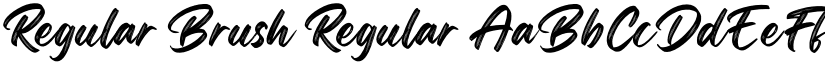 Regular Brush Regular font