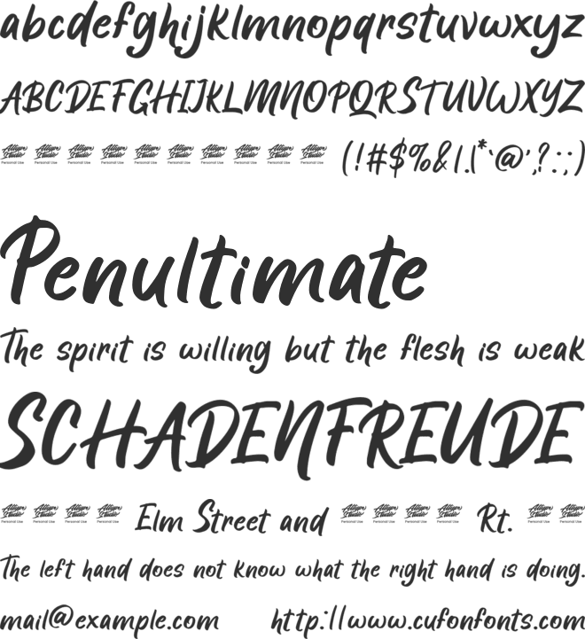 Fugel - Personal Use font preview