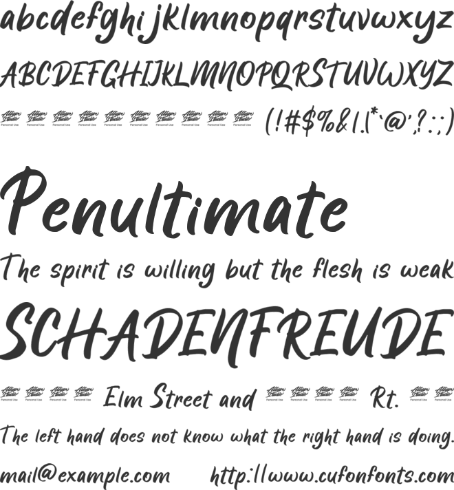 Fugel - Personal Use font preview