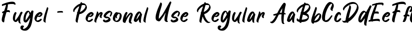 Fugel - Personal Use Regular font