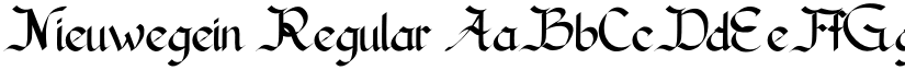Nieuwegein Regular font