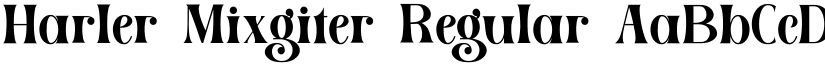 Harler Mixgiter Regular font
