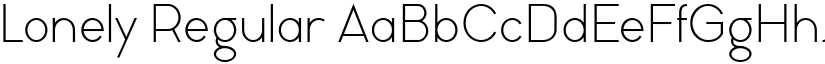 Lonely Regular font