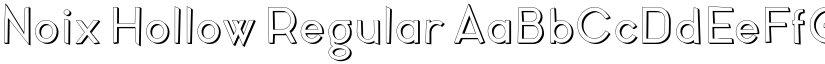 Noix Hollow Regular font