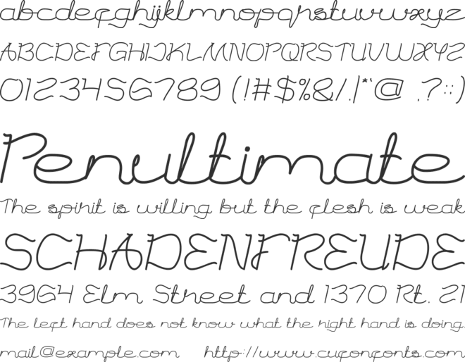 Talking to You font preview