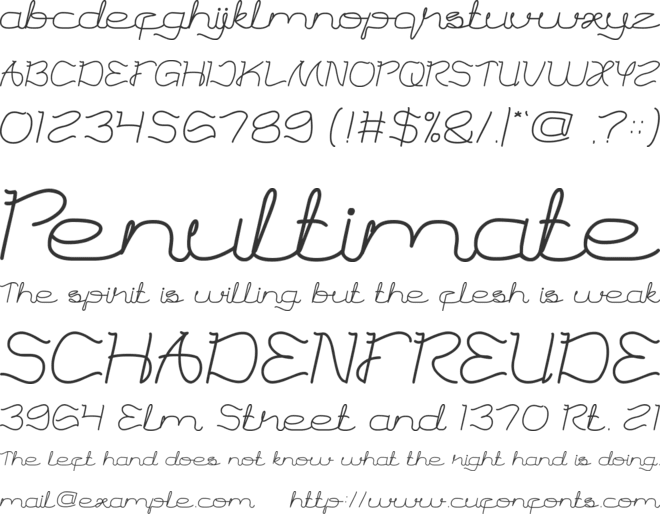 Talking to You font preview