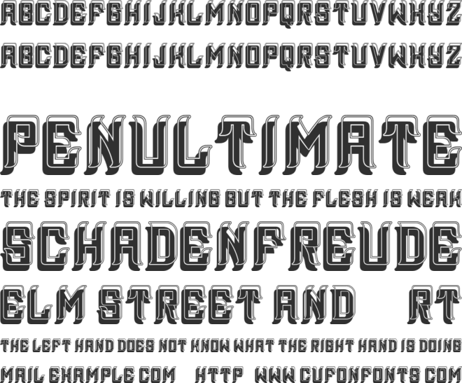 Jewelry font preview