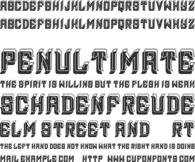 Jewelry font preview