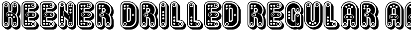 Keener Drilled Regular font