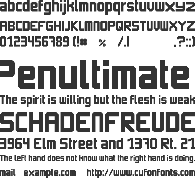 Imagine Earth font preview