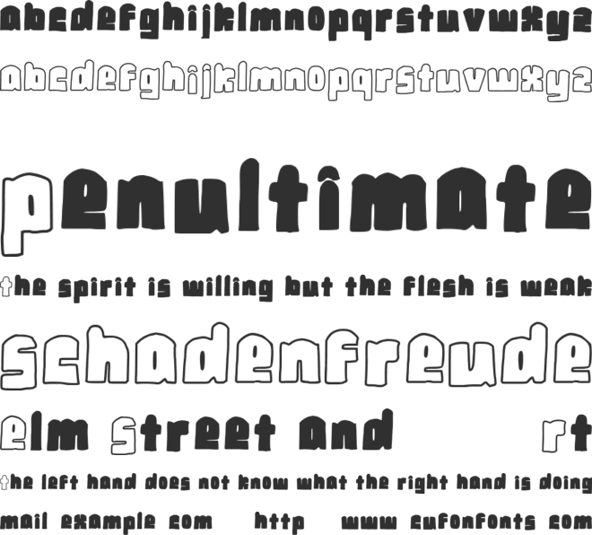 Malomesto font preview