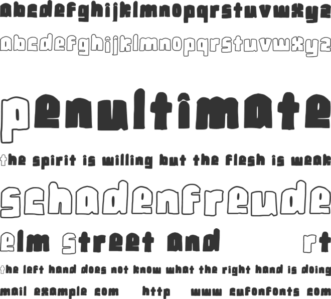 Malomesto font preview