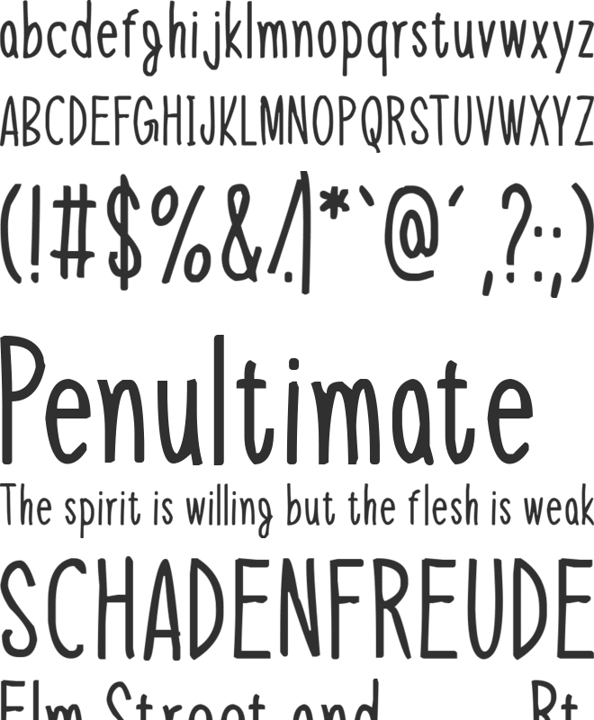 Merry Integrity font preview