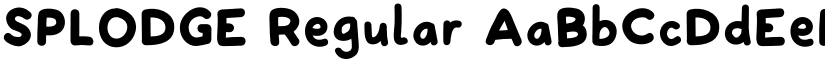 SPLODGE Regular font