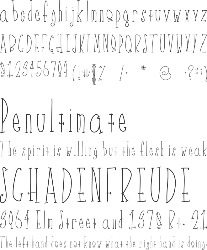 Del Poha font preview