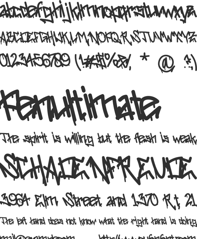 Street Toxic font preview